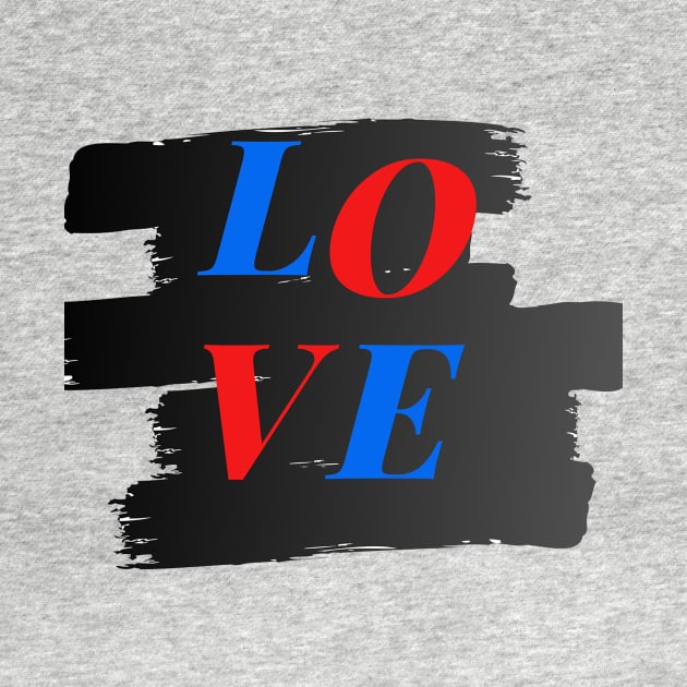 love red and blue by ADAM STORE